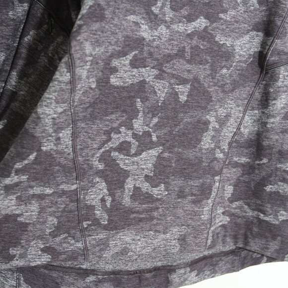 Lululemon Warm Stabilizer 1/2 Zip Hoodie Pullover Incognito Camo HTR Black Rulu - Picture 9 of 13